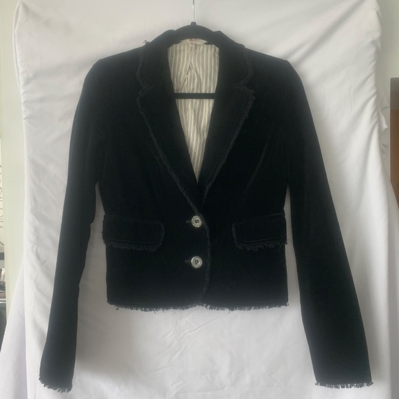 Black velvet blazer - Picture 1 of 9